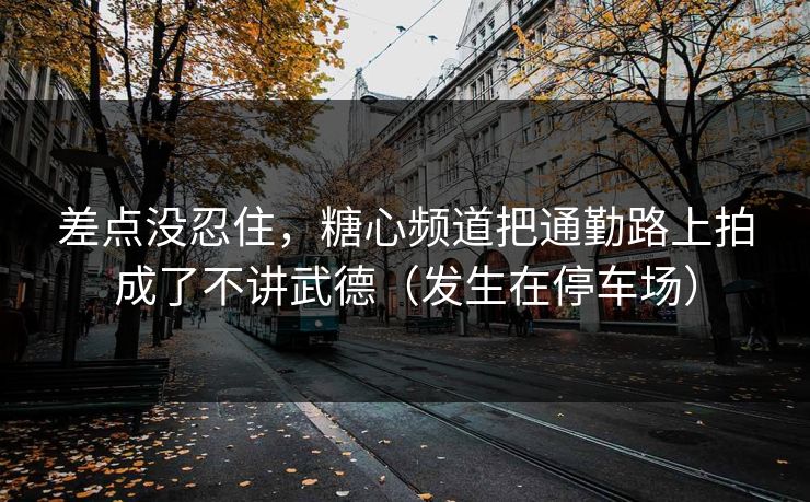 差点没忍住，糖心频道把通勤路上拍成了不讲武德（发生在停车场）