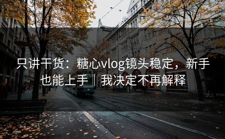只讲干货:糖心vlog镜头稳定,新手也能上手|我决定不再解释 只讲干货:糖心vlog镜头稳定,新手也能上手|我决定不再解释