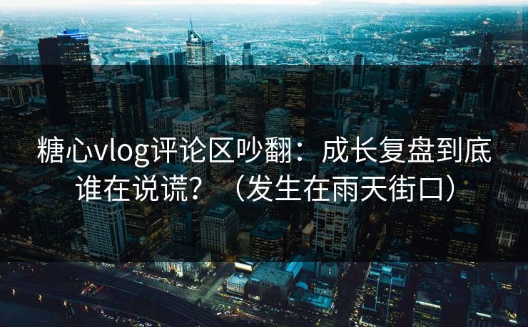 糖心vlog评论区吵翻:成长复盘到底谁在说谎?(发生在雨天街口) 糖心vlog评论区吵翻:成长复盘到底谁在说谎?(发生在雨天街口)