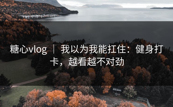 糖心vlog ｜ 我以为我能扛住：健身打卡，越看越不对劲